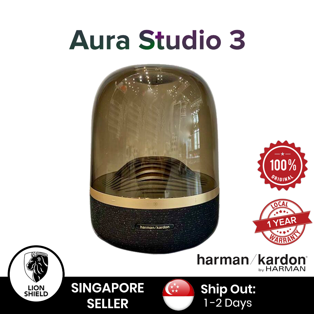 SG] Harman Kardon Aura Studio 3 Wireless Bluetooth Speaker - Black