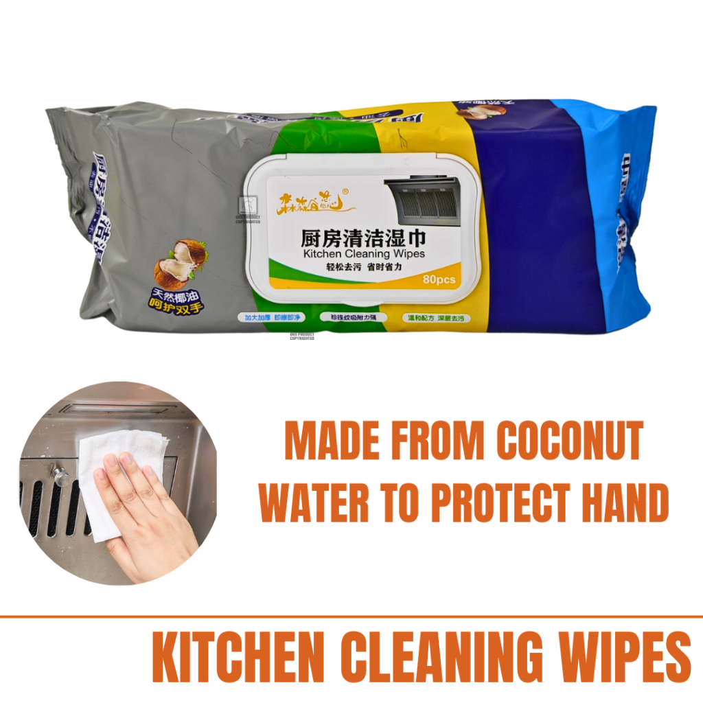 Disposable Kitchen Wipes Cleaning Wipe Natural Coconut Ingredient