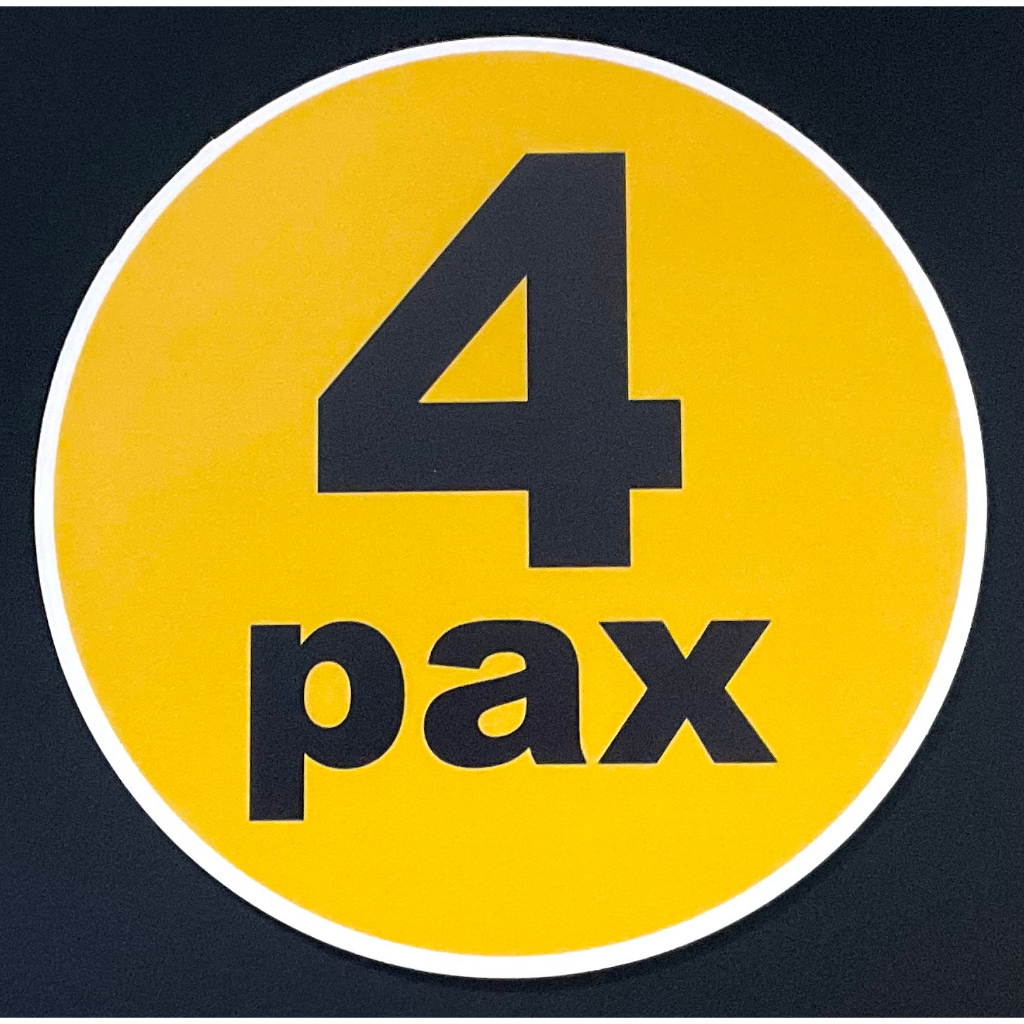 4 pax Sticker for Lorry, Van, Bus, etc. ( Diameter : 150mm ) | Shopee ...