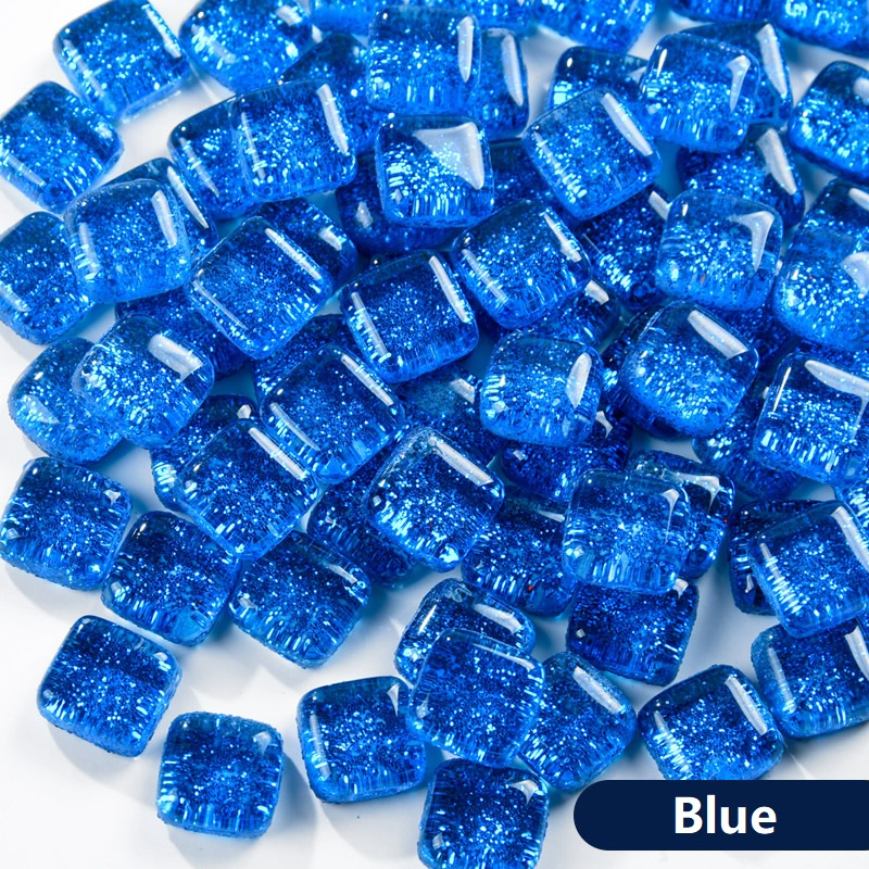 100 Pcs Glitter Square Mosaic Tiles with Round Corner | Shopee Singapore