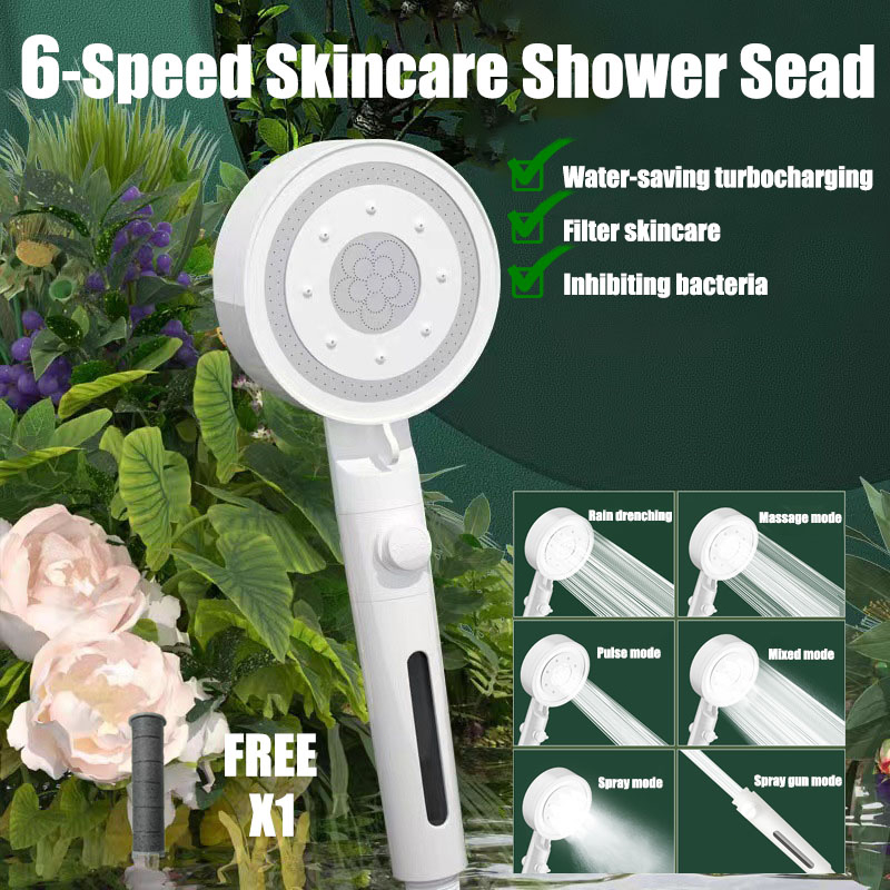 6 Modes Shower Head High Pressure Handheld Shower Bath Heads SPA Nozzle
