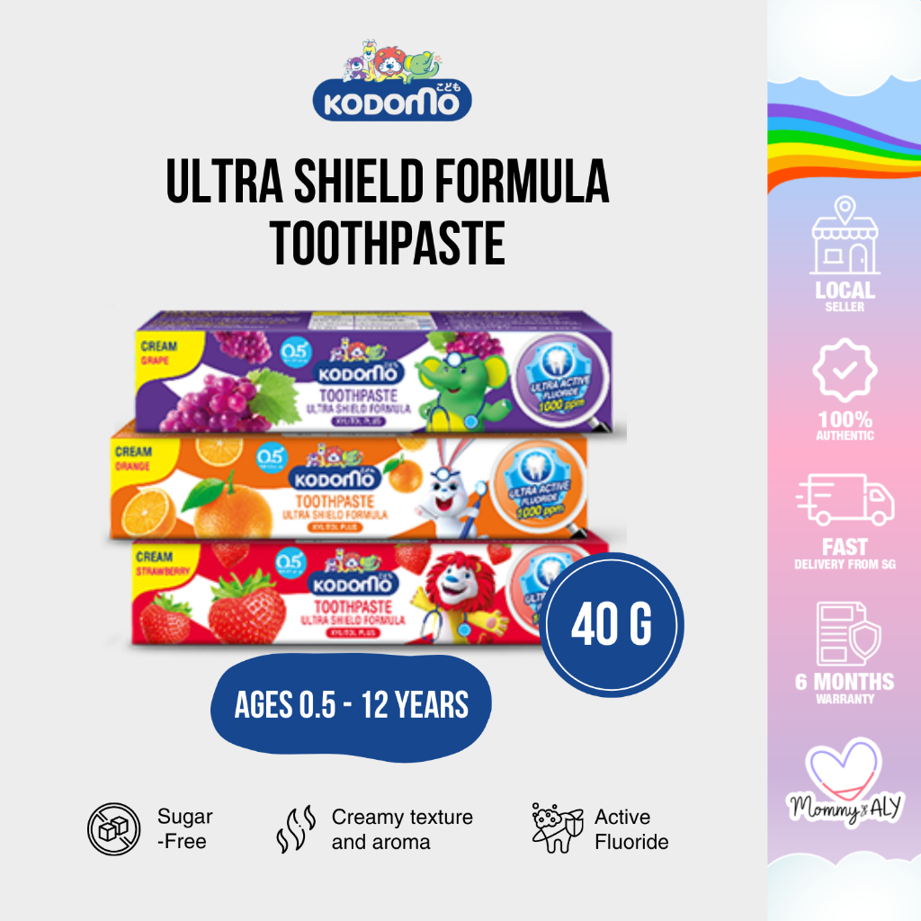 Kodomo Toothpaste Ultra Shield Formula 40g Fruit Flavours Active