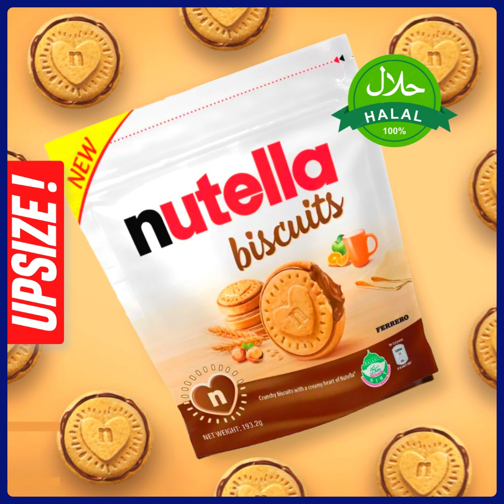 [EXP Mar 2024]🇮🇹 Halal Nutella Biscuits T14 193.2g Ferrero Chocolate