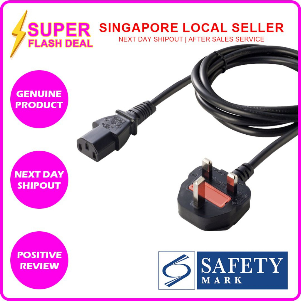 Computer Power Cable Monitor Power Cable AC Replacement Cord Singapore