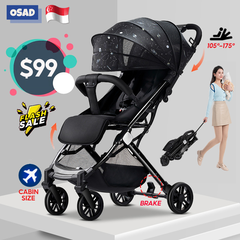 OSAD Baby Stroller Foldable Kids Travel Stroller Lightweight Compact