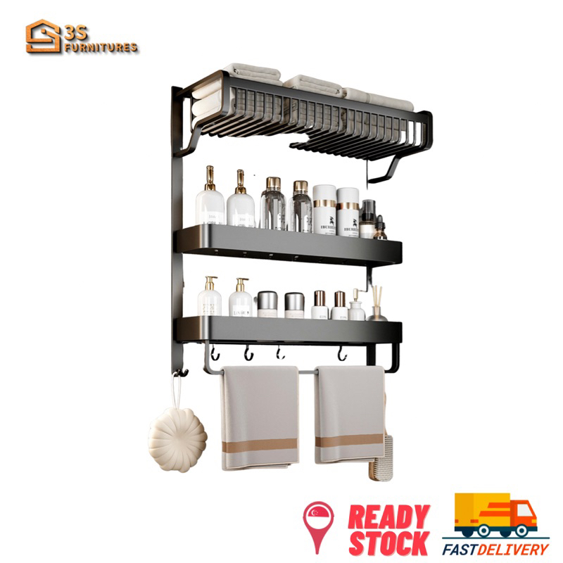 [3S FURNITURE] Bathroom Multifunctional Multi-Layers Storage Rack and ...