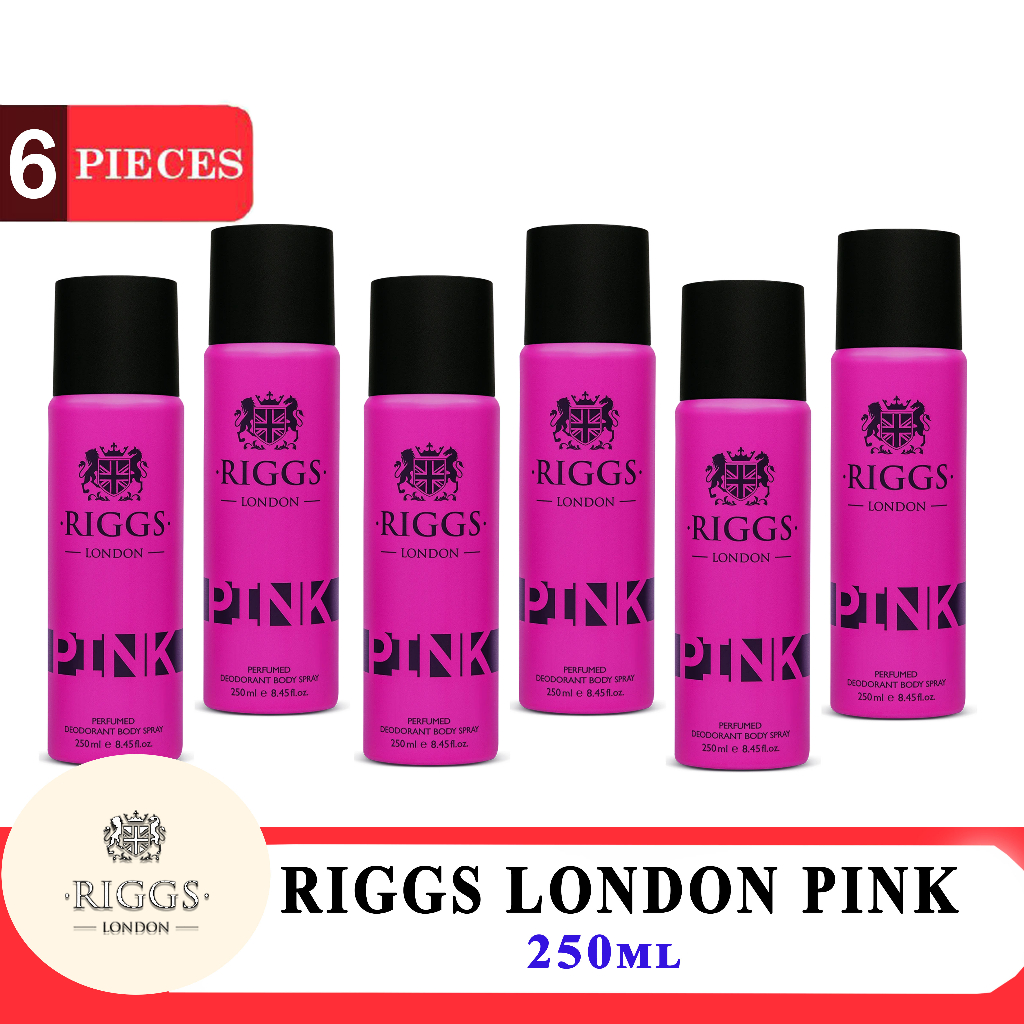 RIGGS London Pink Men Perfumed Deodorant Body Spray 250ml Shopee