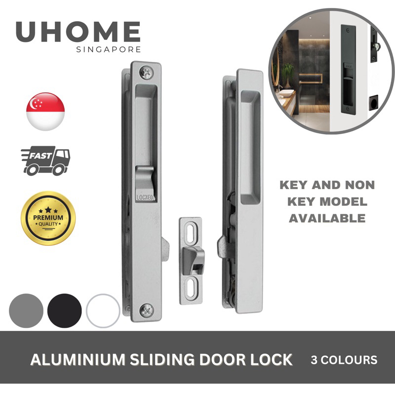 Aluminum Sliding Door Lock Balcony Sliding Door Lock (Keyless) | Shopee ...