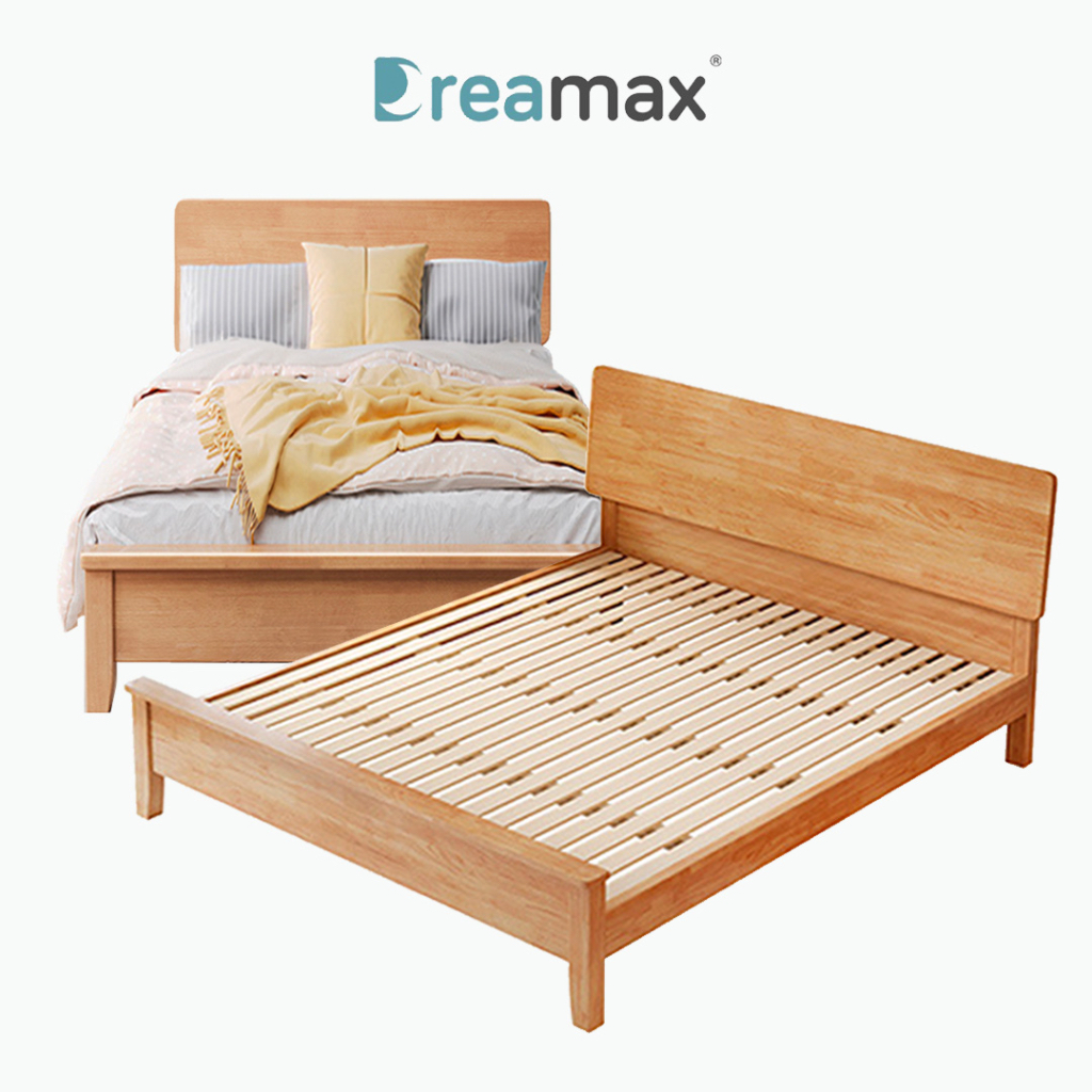 (JIJI.SG x DREAMAX) EKHOLM Bed Frame (OnSite Installation) Single Size/ Queen Size / Wood bed