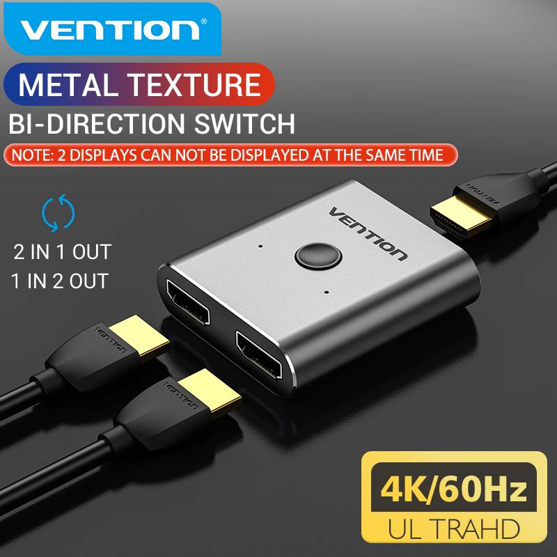 Vention HDMI Splitter 4K 60Hz Bi-Direction HDR HDMI 2.0 Switcher 1in ...