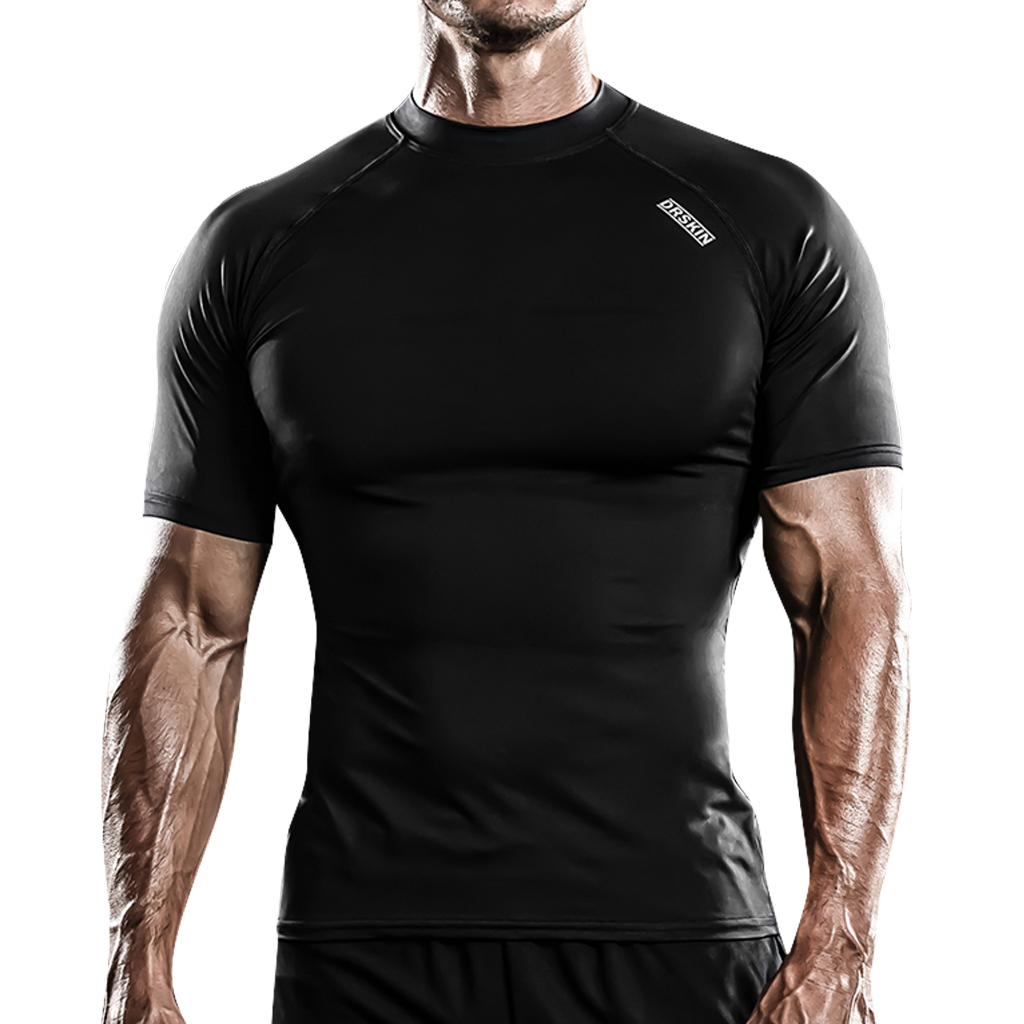 DRSKIN Korea Men`s Compression T Shirts short Sleeve Top Sport Running Shirts Fitness Rashguard Quick Cool Dry