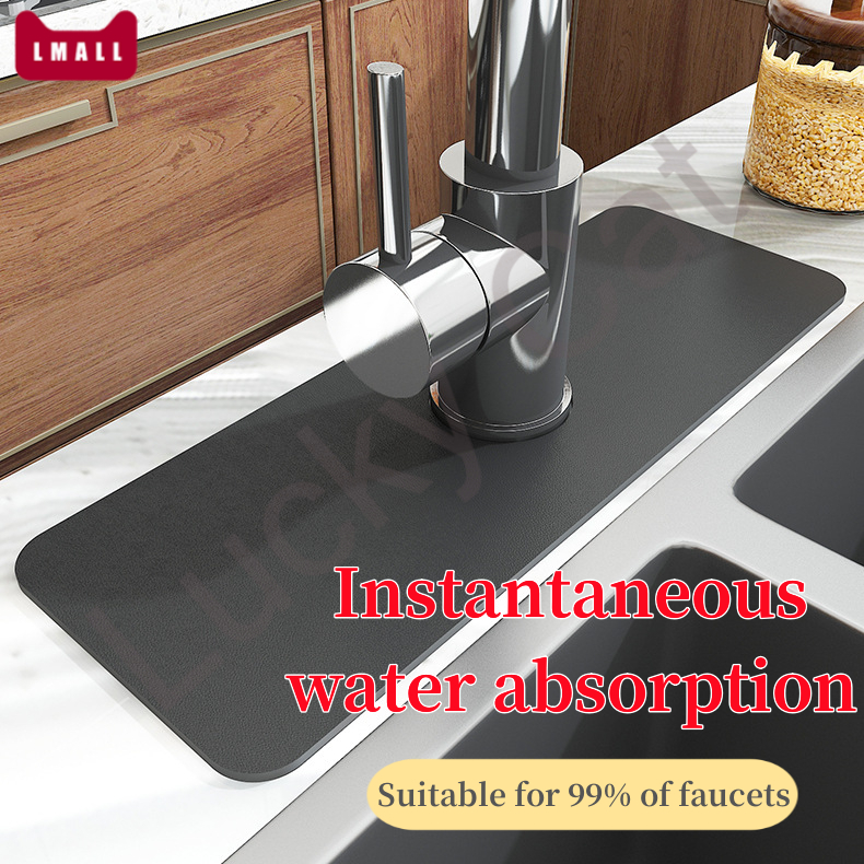 Splash Guard for Sink Faucet/Super Absorbent Speed Drying Pad/ Splash