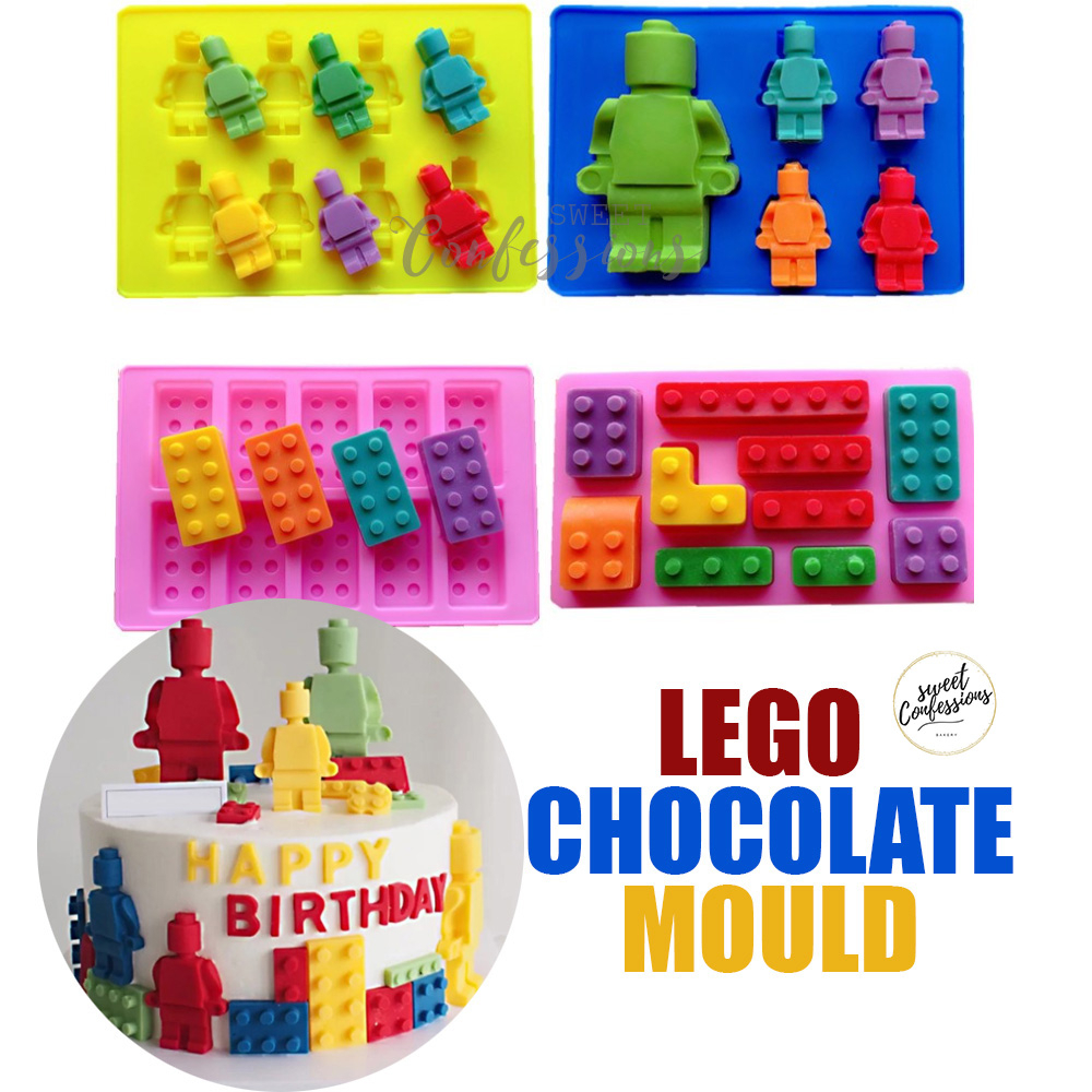 Lego Mould Brick fondant silicone mold robot mold for Lego Cake Decoration Shopee Singapore