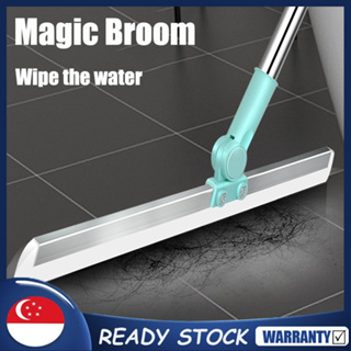 Wipe Dry 18 Inch Floor Squeegee Dual Closed Cell Foam Rubber With 53 Inch  Handle