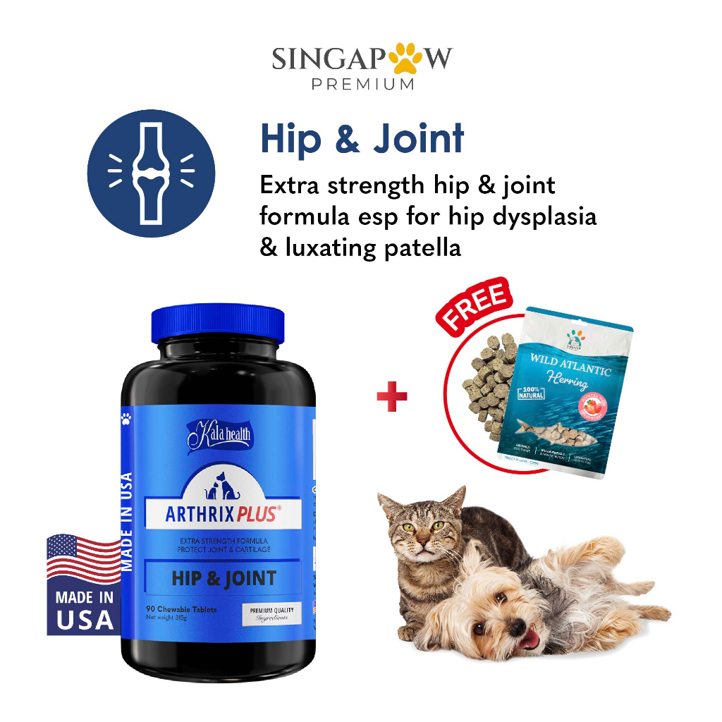 Kala Health Arthrix Plus 90 Tabs / Hip & Joint / Pet Supplement / MSM / Glucosamine / Vitamin C
