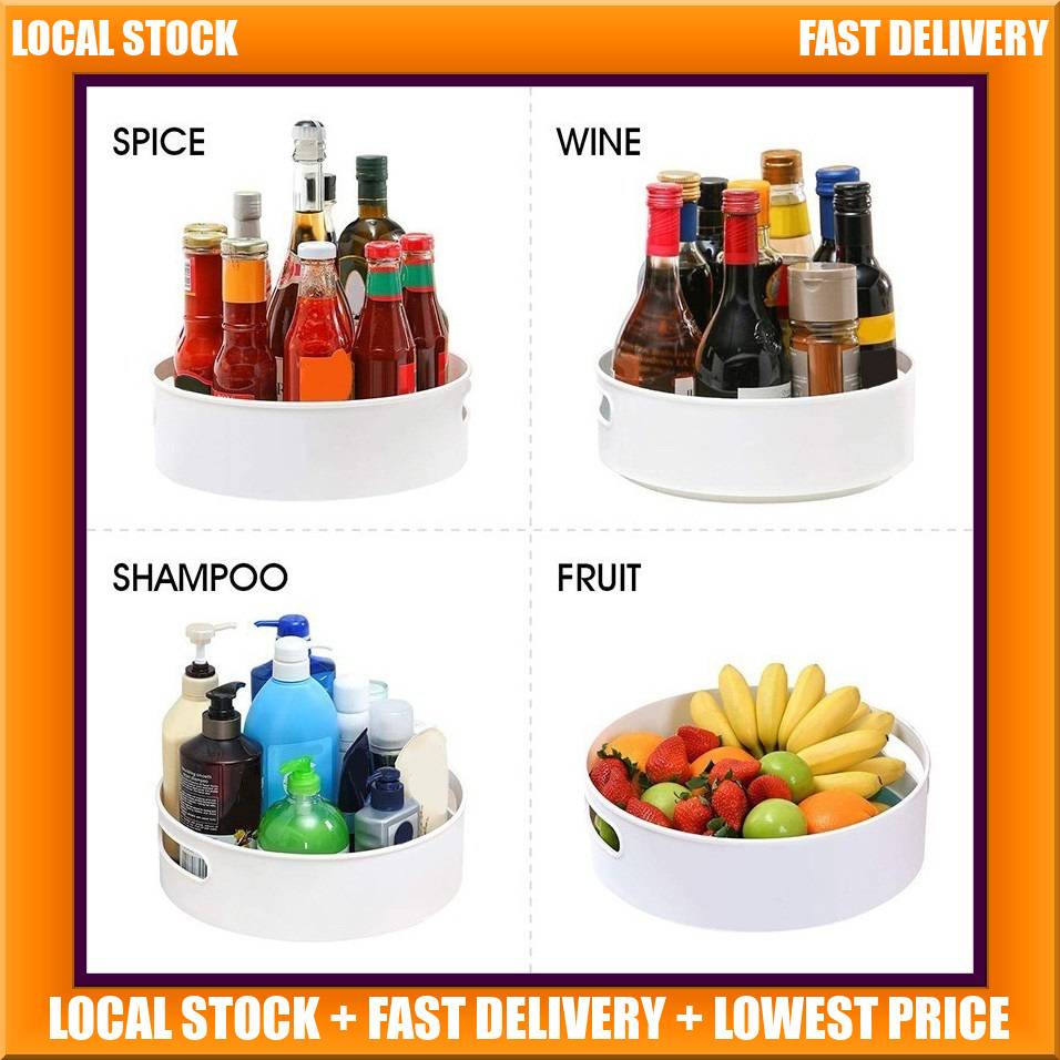 Lazy Susan Rotary Storage Tray Cosmetic Spinning Rotatable Condiments