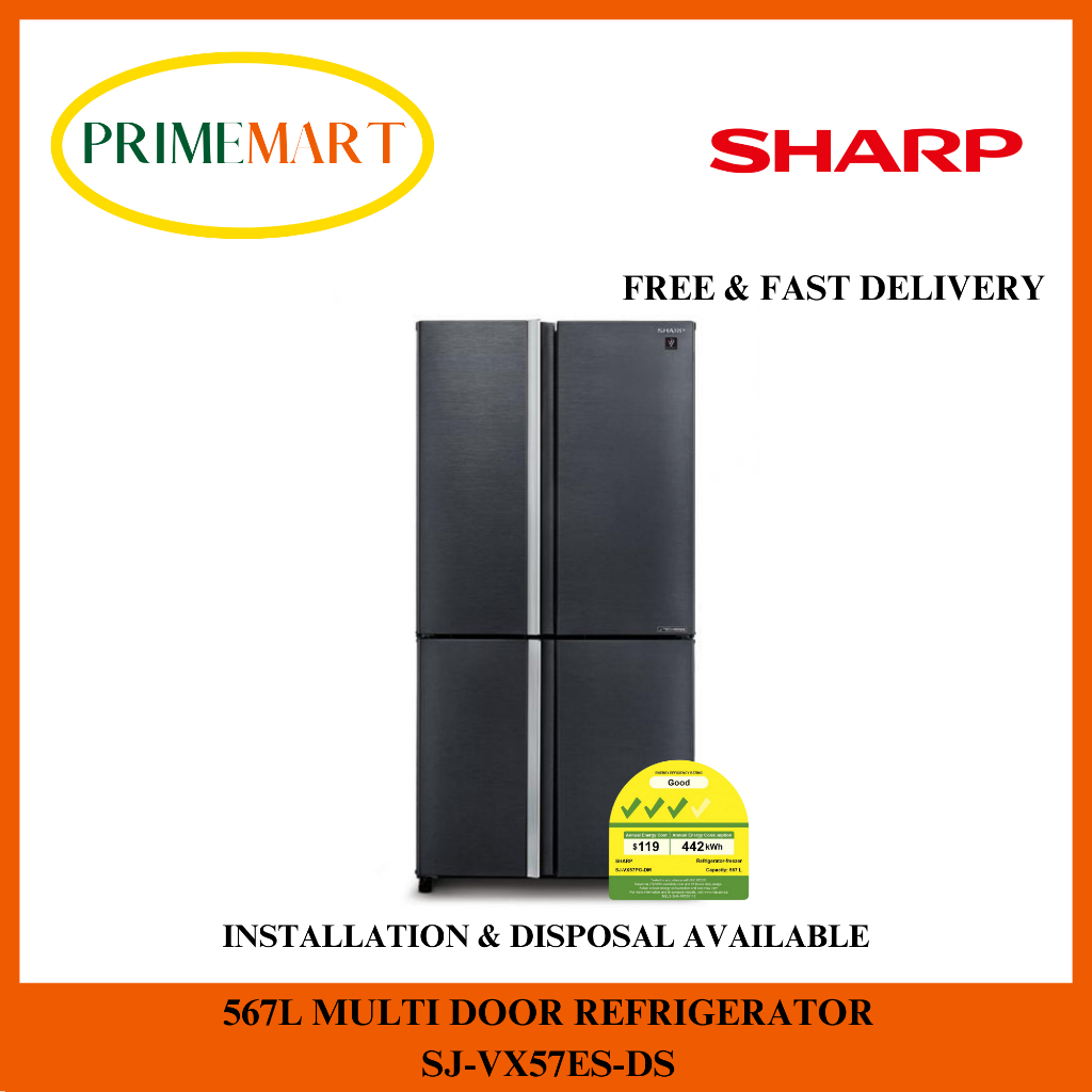 SHARP SJ-VX57ES-DS 567L MULTI DOOR REFRIGERATOR - 2 YEARS SHARP ...