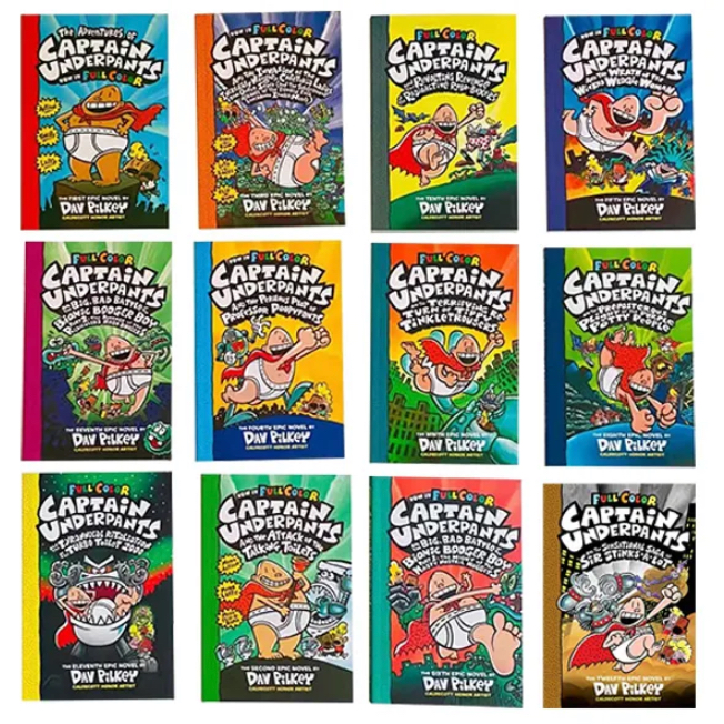 [SG] LATEST Captain Underpants Book Set in Full Color (12 Books Latest