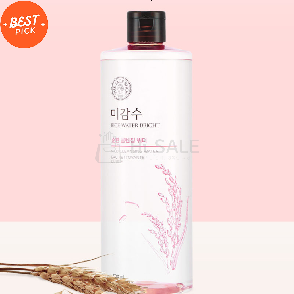 THE FACE SHOP Rice Water Bright Cleansing Water 500ml | Shopee Singapore