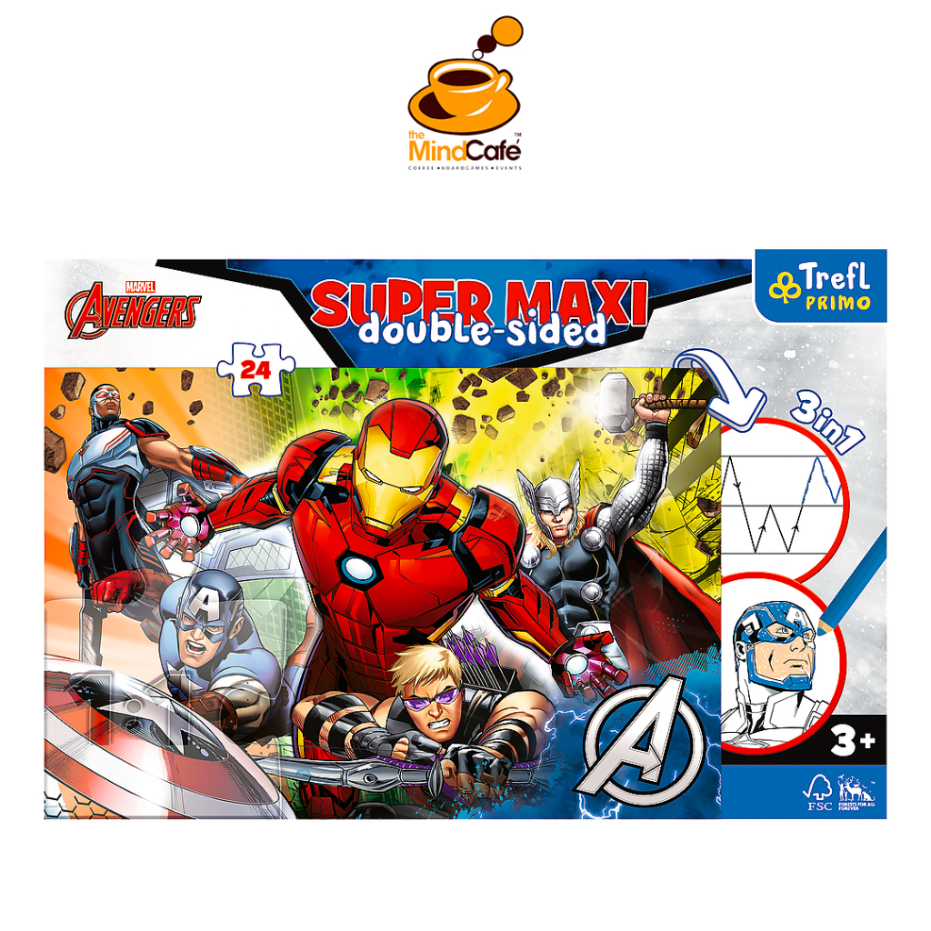 Trefl 24 Super Maxi Double Sided Jigsaw Puzzle: Disney Marvel - Strong ...