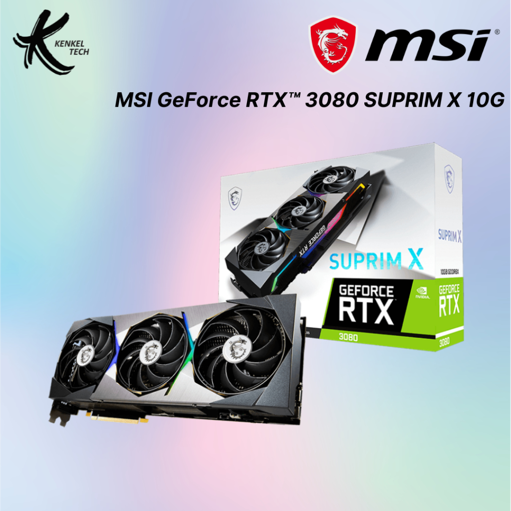 MSI GeForce RTX™ 3080 SUPRIM X 10G LHR Graphic Card GDDR6X Shopee