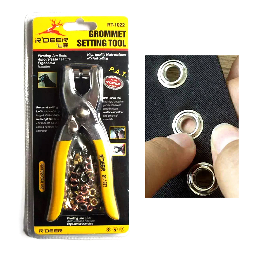 R Deer RT1022 Grommet Setting Tool Punch fabric and press grommets