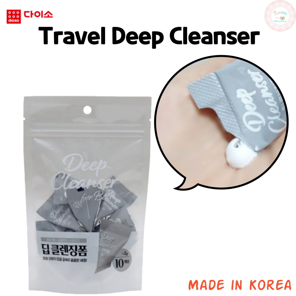 Daiso Korea Mini Travel Deep Cleanser Facial Cleansing Foam Disposable Foam Cleanser Made in