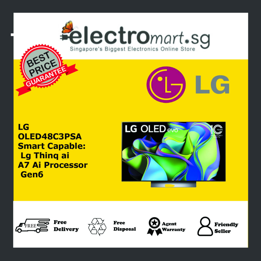 LG C3 48 INCH OLED48C3PSA 4K OLED EVO TV | Shopee Singapore