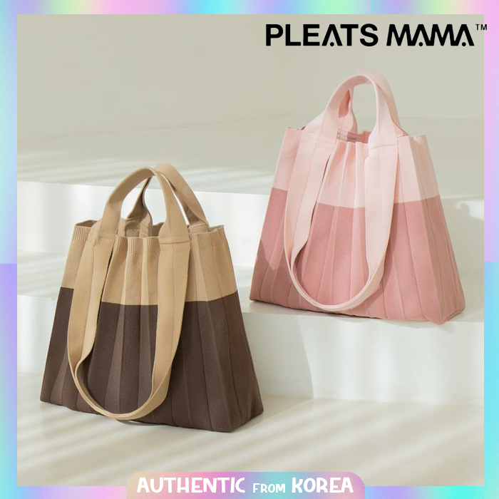 PLEATSMAMA WOMEN recycle bag Two Way Shopper Bag Indie Pink