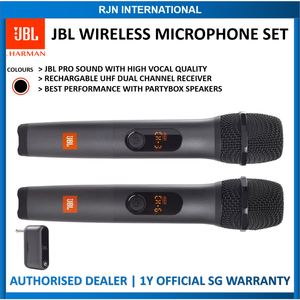 JBL Wireless Microphone Set with High vocal quality and Rechargeable ...