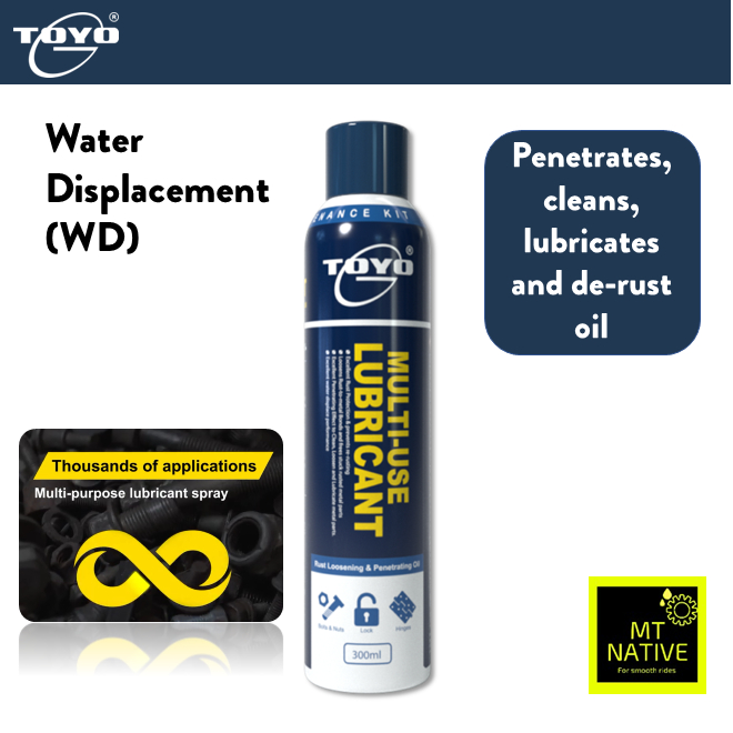 ToyoG MultiUse Lubricant 300ml Anti Rust Corrosion like WD40 Spray