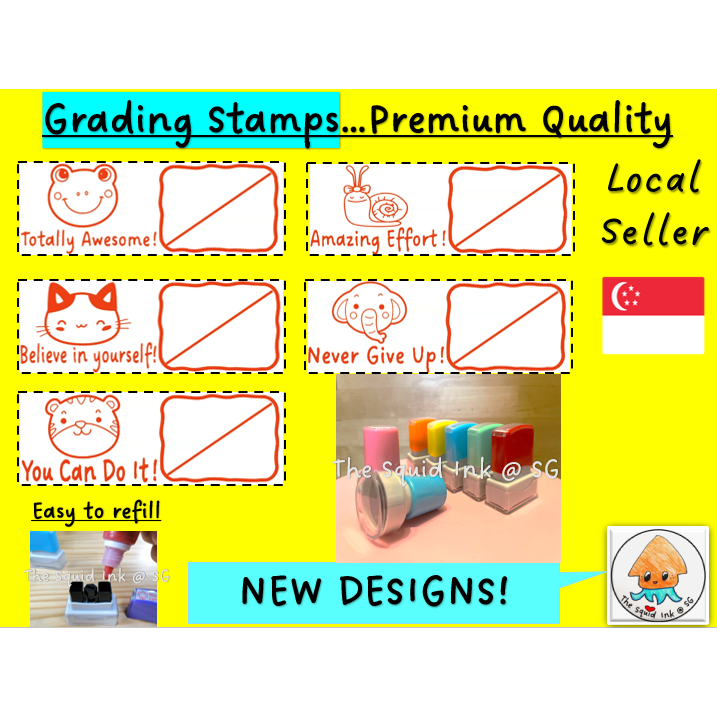 Grading Stamps Teacher's Stamp Chop for Teacher's Selfinking