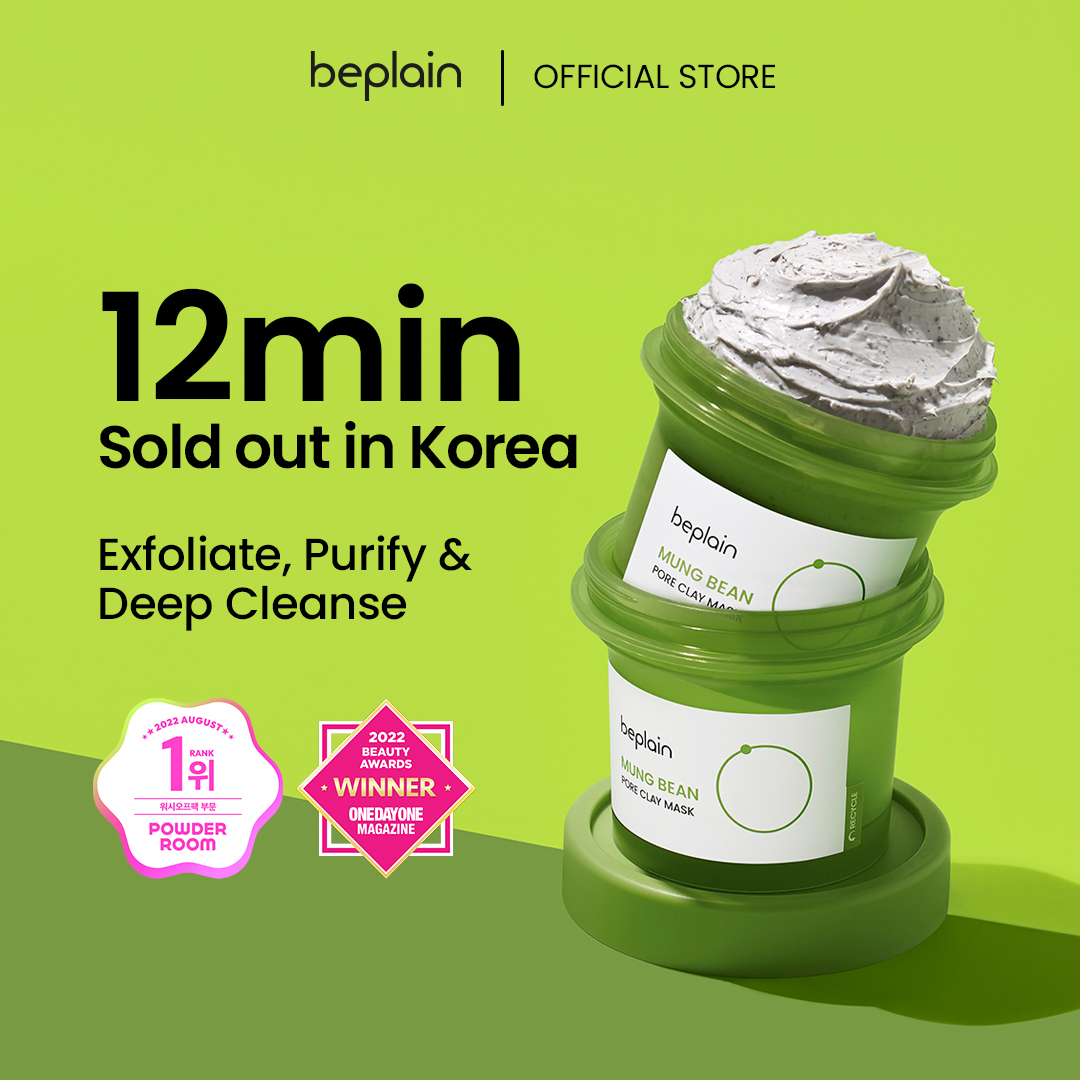 BEPLAIN OFFICIAL MUNG BEAN PORE CLAY MASK 120ml | Shopee Singapore