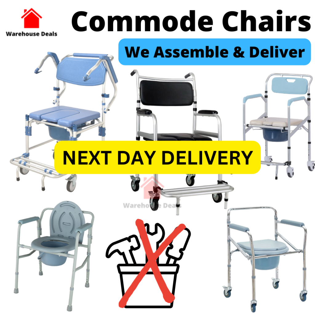 Commode Chair / Shower Chair For Elderly Foldable Next Day Delivery ...