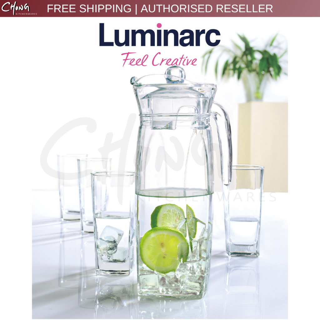 Luminarc Flame Jug, [ Glass Pitcher Water ] Shopee Singapore