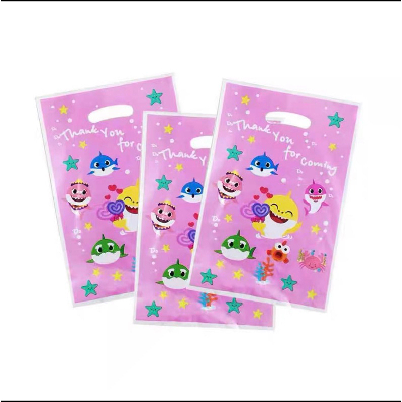 Baby shark loot bag pink color 10 pieces Shopee Singapore