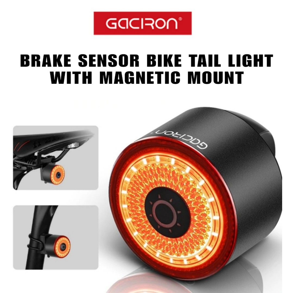 Gaciron Brake Sensor Bike Tail Light With Mount Shopee Singapore