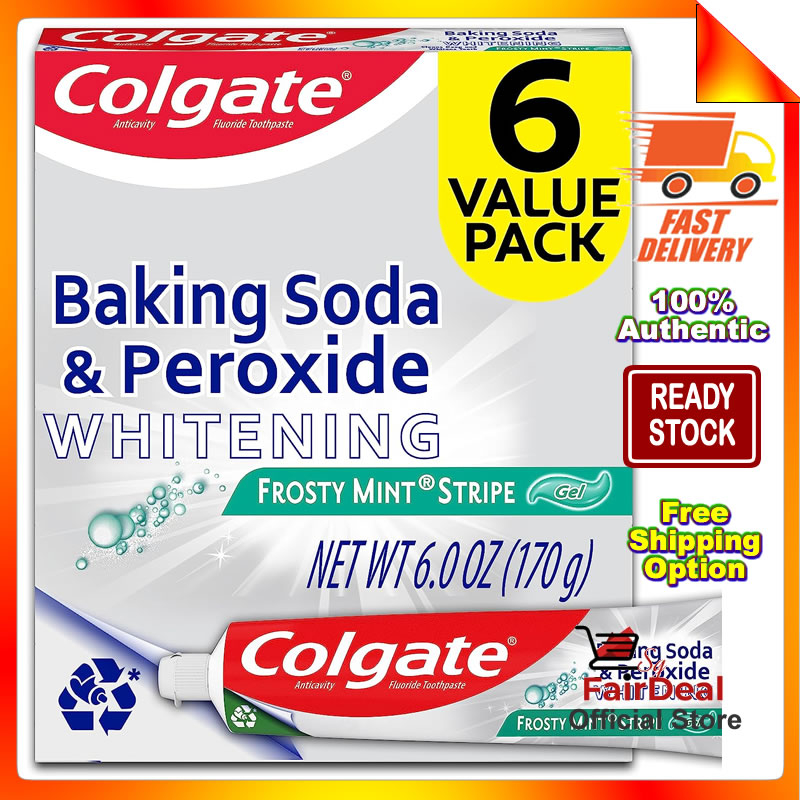 Colgate Baking Soda and Peroxide Whitening Toothpaste, Frosty Mint