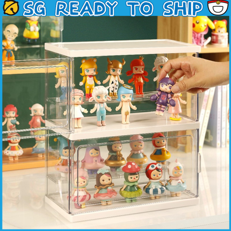 Acrylic POP Mart Display Box Figurine Display Case Blind Box Display ...