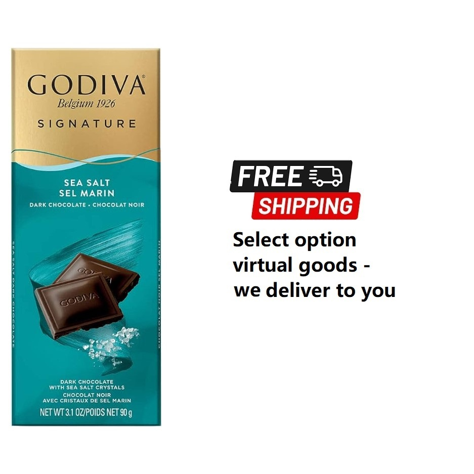 Godiva Signature Sea Salt Dark Chocolate 90g Free Delivery Shopee