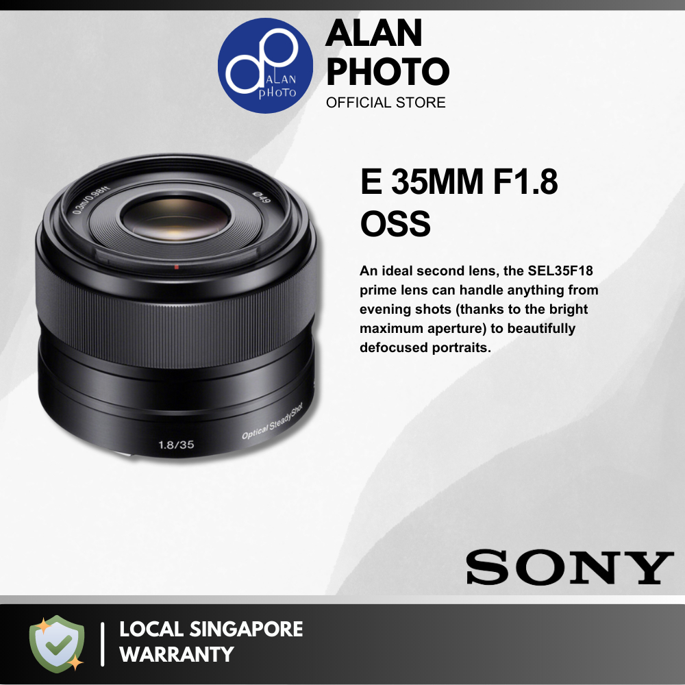 Sony E 35mm F1.8 OSS Lens For Sony A6400/A6500/A6600/ZV-E10 SEL35F18 | Sony  Singapore Warranty | Shopee Singapore