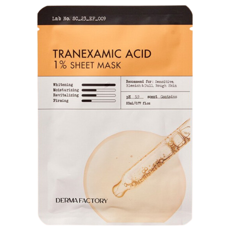 DERMA FACTORY Tranexamic Acid 1 Sheet Mask Set (5 masks) Expiry date
