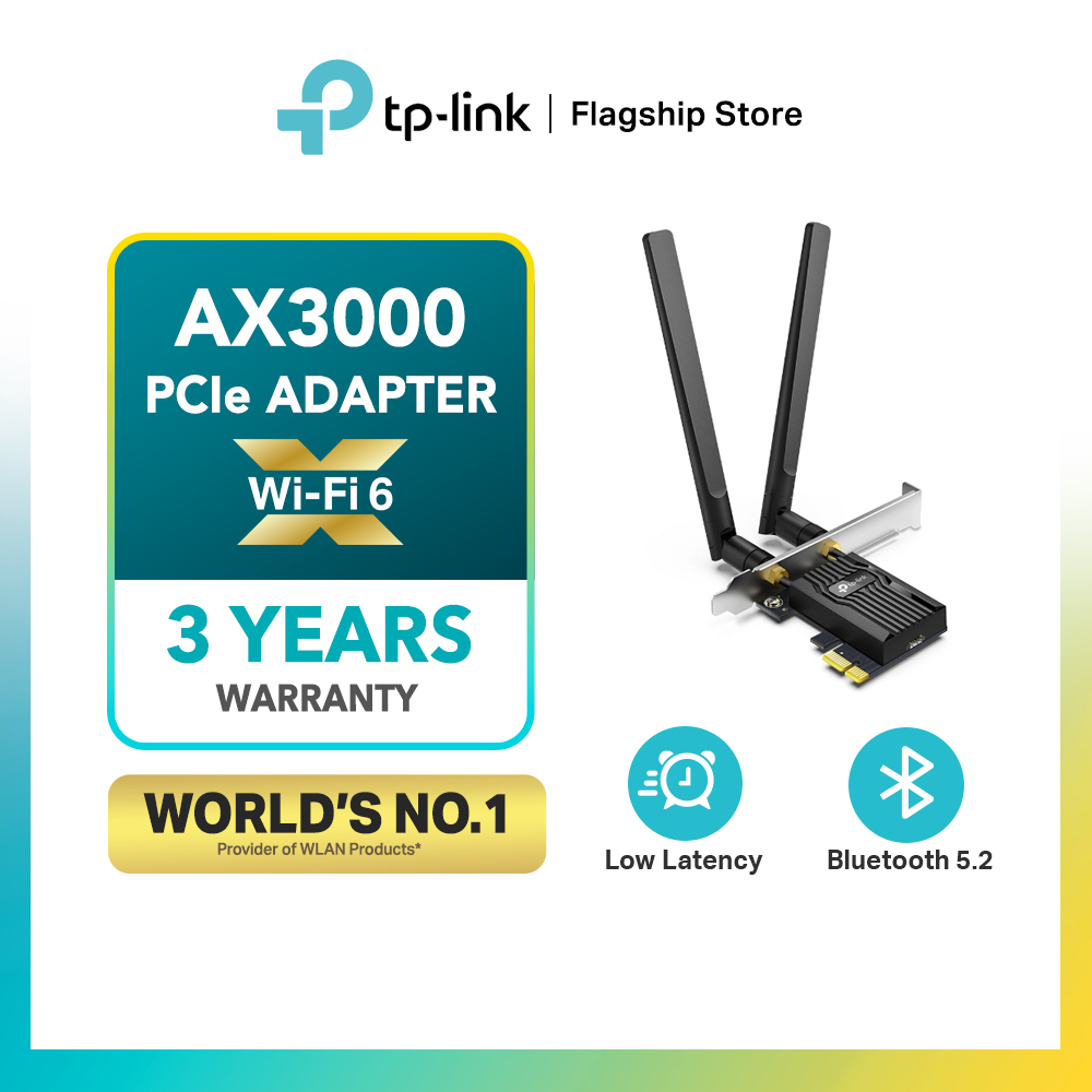 Archer TXE72E, AXE5400 Wi-Fi 6E Bluetooth 5.3 PCIe Adapter