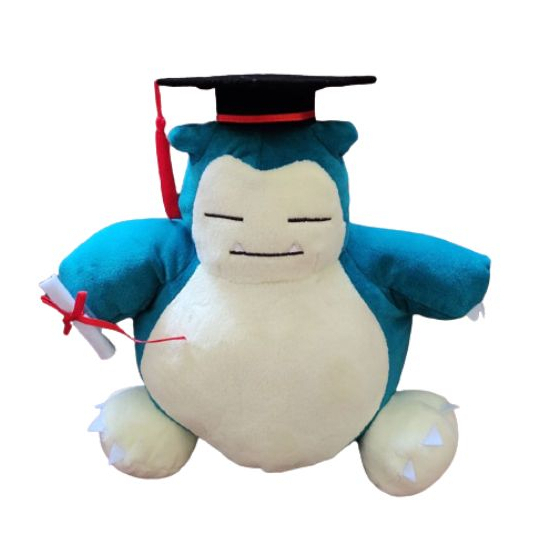 Pokemon Snorlax Graduation Bear with Scroll Convocation Gift Plush Toy ...