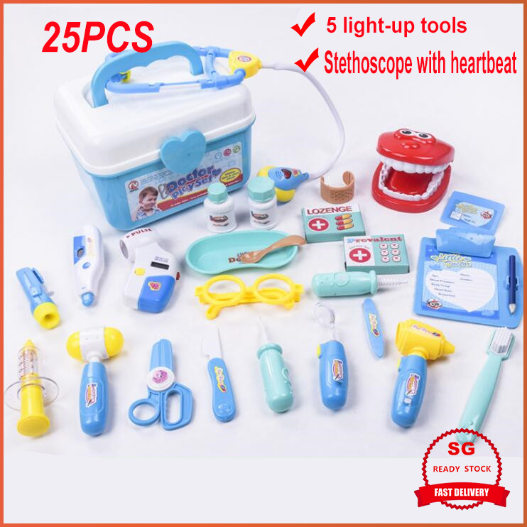 【High Quality】Kids Simulation Medicine Box Doctor Toys Sets Funny Pretend Play Nurse Medical Kits for Children