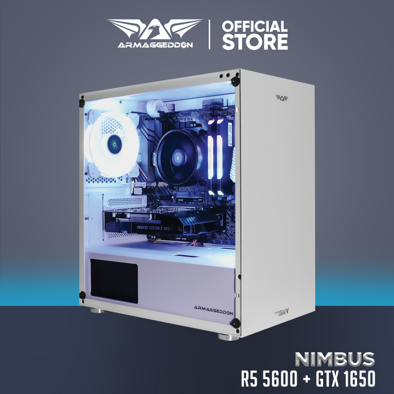 Armaggeddon Nimbus | R5 5600 + GTX 1650 | Gaming PC | 16GB RGB RAM | 1TB SSD