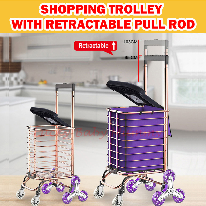 Foldable grocery online trolley