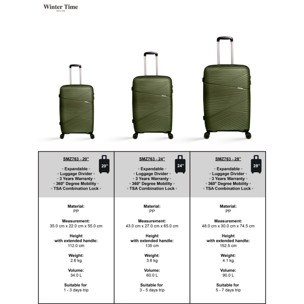 WINTER TIME SUMUZU PP LUGGAGE 20
