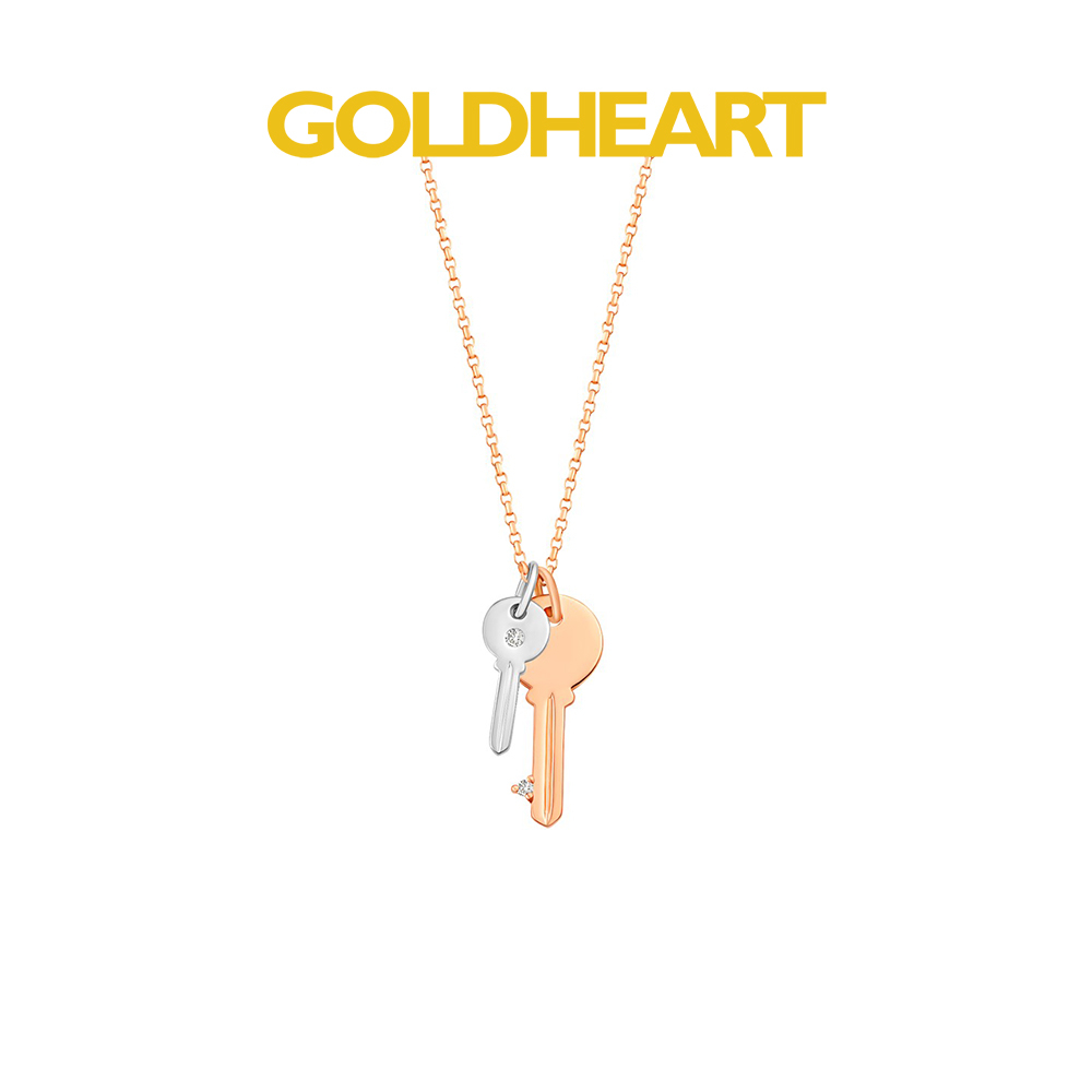 Gold key necklace hot sale with diamonds