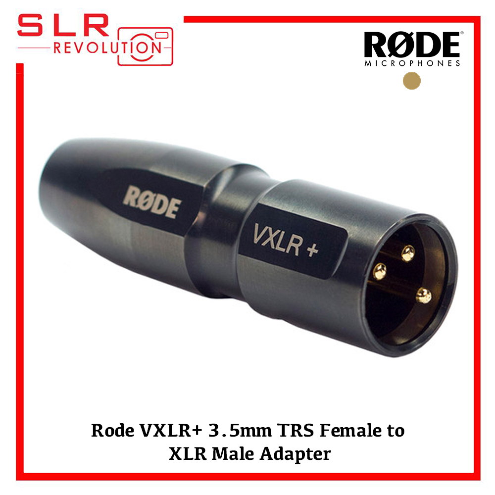 RODE VXLR Pro Transformer-Balanced 3.5mm TRS Female To XLR Male Adapter With Phantom Power Convertero Interface And Video Streaming Console